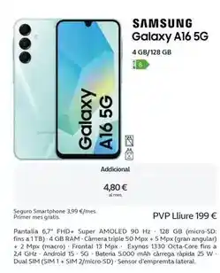 Movistar Samsung - galaxy a16 5g oferta