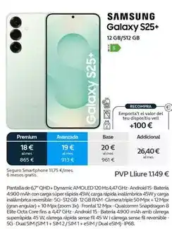 Movistar Samsung - galaxy s25+ oferta
