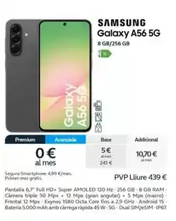Movistar Samsung - galaxy a56 5g oferta