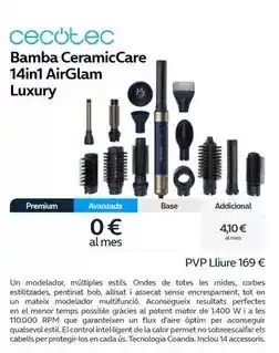 Movistar Cecotec - bamba ceramiccare 14in1 airglam luxury oferta