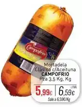 Cuevas Cash Campofrío - mortadela clasica c/ aceituna oferta