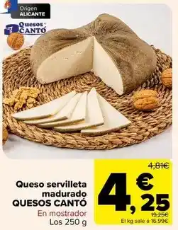 Carrefour Origen - queso servilleta madurado oferta