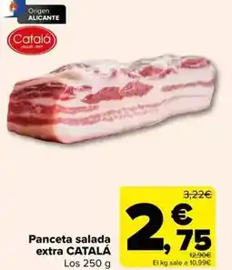 Carrefour Origen - panceta salada extra oferta
