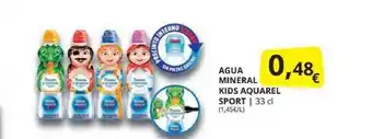 Supermercados MAS Agua Mineral Kids Aquarel Sport 33cl oferta