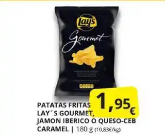 Supermercados MAS Patatas Fritas Lay's Gourmet, Jamon Iberico O Queso-ceb Caramel 180g oferta