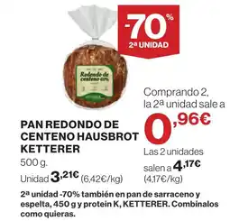Supercor Pan redondo de centeno hausbrot ketterer oferta