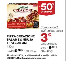 Supercor BUITONI Pizza creazione salame & nduja tipo oferta