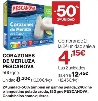 Supercor PESCANOVA Corazones de merluza oferta