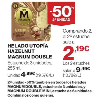 Supercor MAGNUM Helado utopía hazelnut double oferta