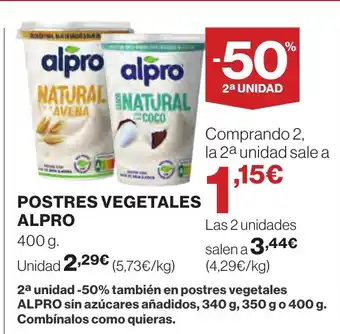 Supercor ALPRO Postres vegetales oferta