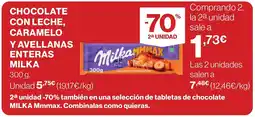 Supercor MILKA Chocolate con leche, caramelo y avellanas enteras oferta