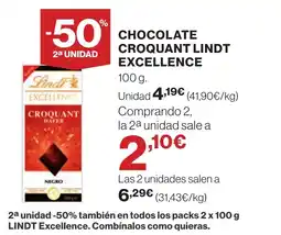 Supercor LINDT Chocolate croquant excellence oferta