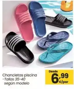 Eroski Chancletas piscina oferta