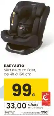 Eroski Babyauto - silla de auto eder oferta