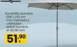 Eroski Sombrilla aluminio oferta