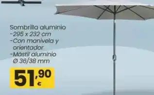 Eroski Sombrilla aluminio oferta