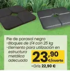 Eroski Pie de parasol negro oferta