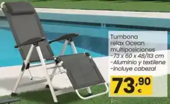 Eroski Tumbona relax ocean multiposiciones oferta