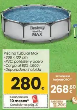 Eroski Bestway - piscina tubular max oferta