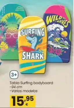 Eroski Mondo - tabla surfing bodyboard oferta