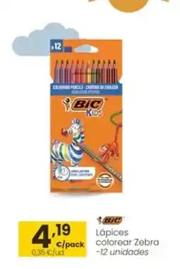Eroski Bic - lápices colorear zebra oferta