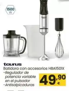 Eroski Taurus - batidora con accesorios hba1501x oferta