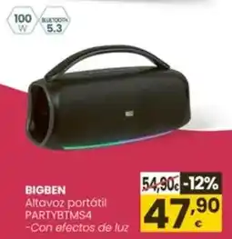 Eroski Big ben - altavoz portátil partybtms4 oferta