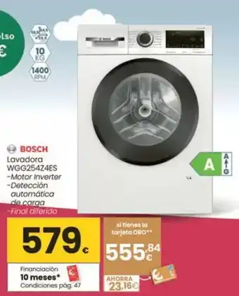 Eroski Bosch - lavadora wgg254z4es oferta