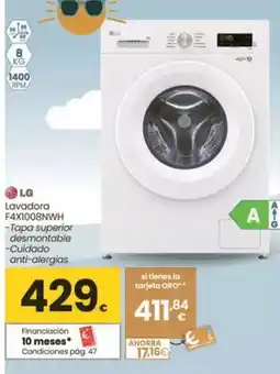 Eroski Lg - lavadora f4x1008nwh oferta