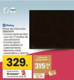Eroski Balay - placa de inducción 3eb865fr oferta