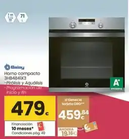 Eroski Balay - horno compacto 3hb4841x3 oferta