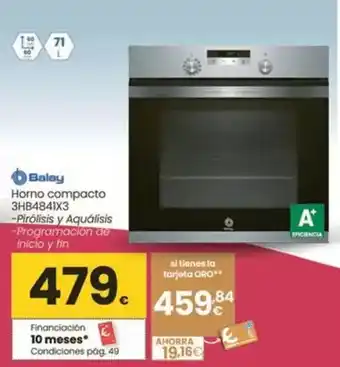Eroski Balay - horno compacto 3hb4841x3 oferta