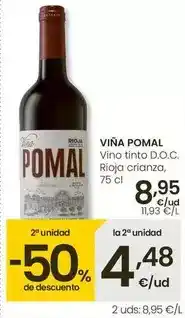 Eroski Viña pomal - vino tinto d.o.c. rioja crianza oferta