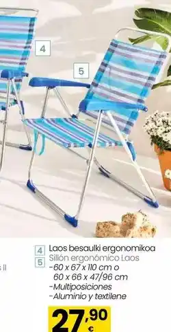 Eroski Sillón ergonómico laos -60 x 67 x 110 cm oferta