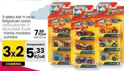 Eroski T-racers - verhiculos mix 'n race pack 3 uds oferta