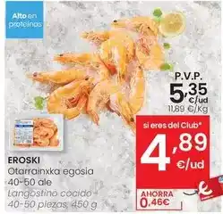 Eroski Eroski - langostino cocido oferta
