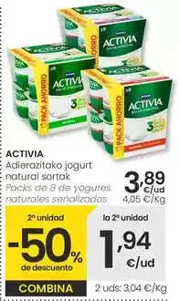 Eroski Activia - yogures naturales oferta