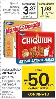 Eroski Artiach - galleta mardu dorada oferta