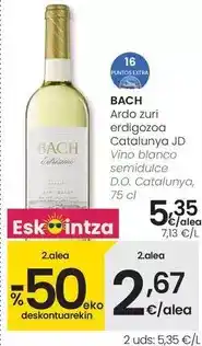 Eroski Bach - vino blanco semidulce d.o. catalunya oferta