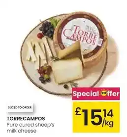 Eroski Torre campos - pure cured sheep's milk cheese oferta