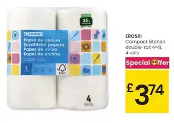 Eroski Eroski - compact kitchen double roll 4=8 oferta