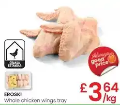 Eroski Eroski - whole chicken wings tray oferta