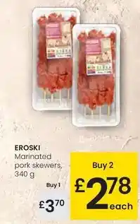 Eroski Eroski - marinated pork skewers oferta