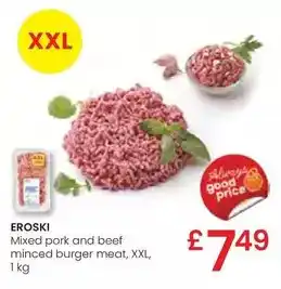 Eroski Eroski - mixed pork and beef minced burger meat oferta