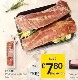 Eroski Eroski - pork ribs with fine herbs oferta