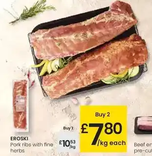 Eroski Eroski - pork ribs with fine herbs oferta
