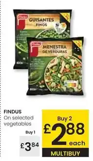 Eroski Findus - on selected vegetables oferta