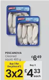 Eroski Pescanova - cleaned squid oferta