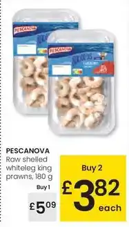 Eroski Pescanova - raw shelled ewhiteleg king prawns oferta