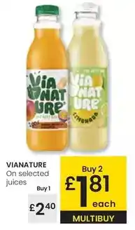 Eroski Vianature - on selected juices oferta